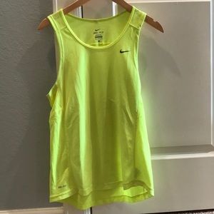 Nike Dri Fit Yellow Tank Top